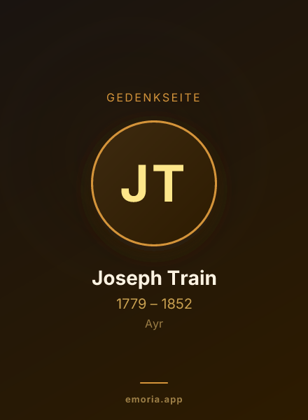 Gedenkportrait von Joseph Train