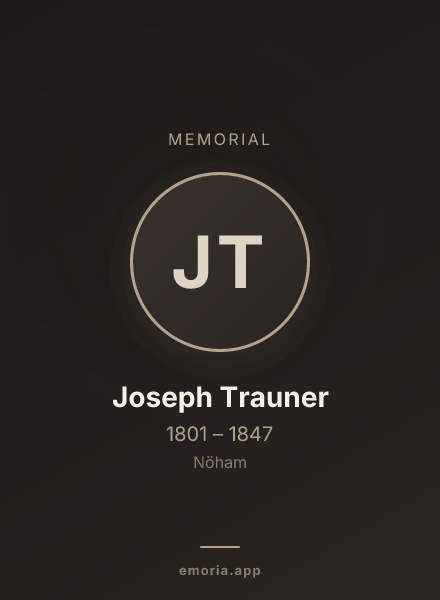 Memorial portrait of Joseph Trauner