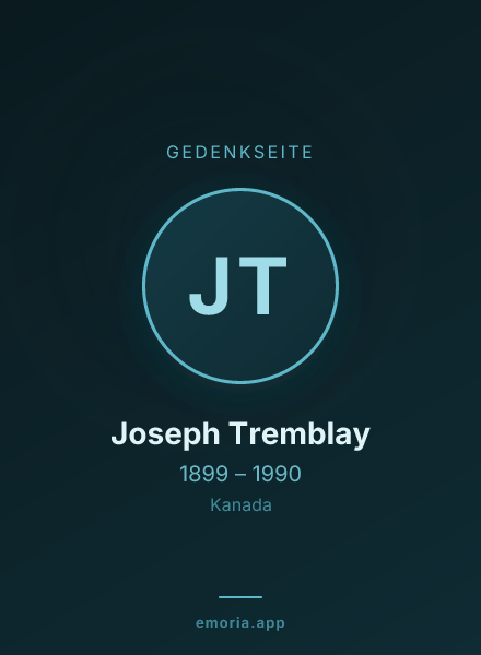 Gedenkportrait von Joseph Tremblay