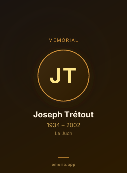 Memorial portrait of Joseph Trétout