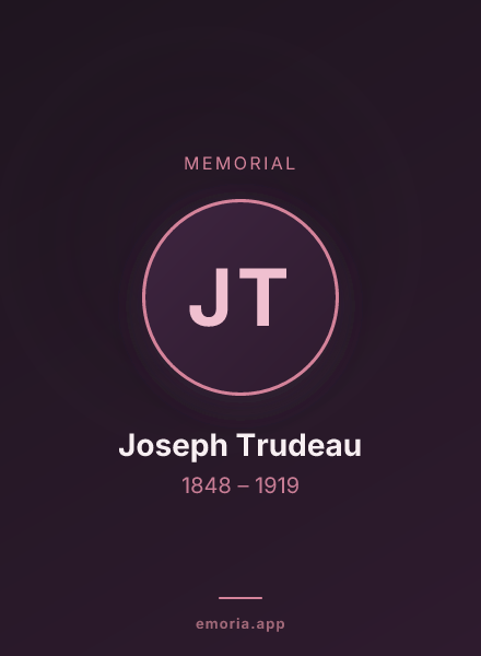 Memorial portrait of Joseph Trudeau