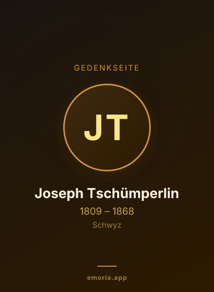 Gedenkportrait von Joseph Tschümperlin