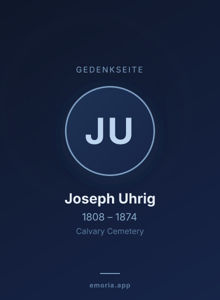 Gedenkportrait von Joseph Uhrig