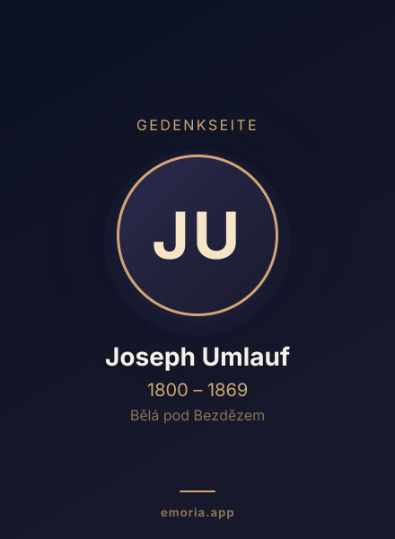 Gedenkportrait von Joseph Umlauf