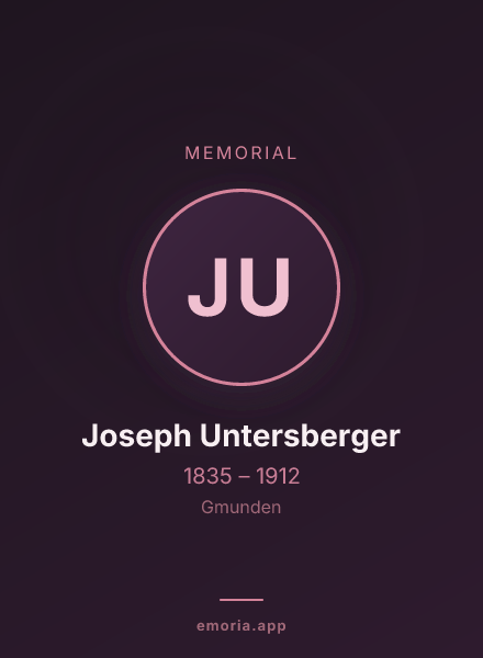 Memorial portrait of Joseph Untersberger