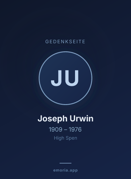 Gedenkportrait von Joseph Urwin