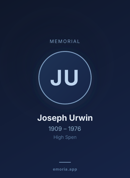 Memorial portrait of Joseph Urwin