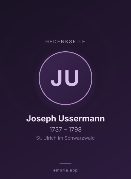 Gedenkportrait von Joseph Ussermann