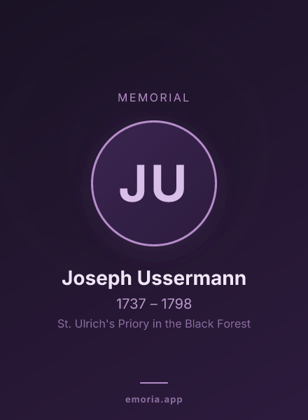 Memorial portrait of Joseph Ussermann