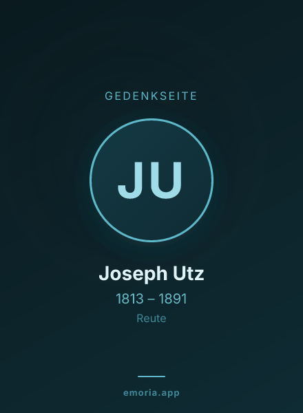 Gedenkportrait von Joseph Utz