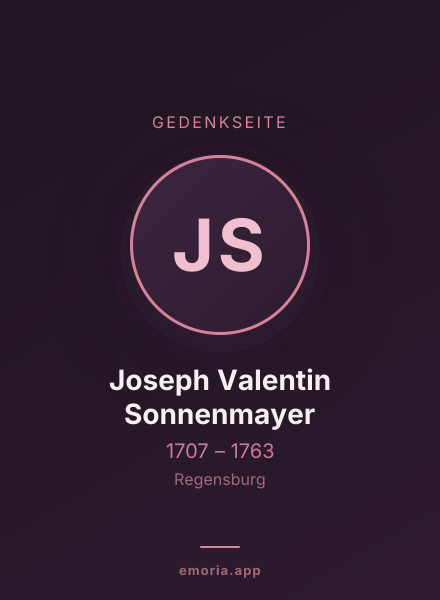 Gedenkportrait von Joseph Valentin Sonnenmayer