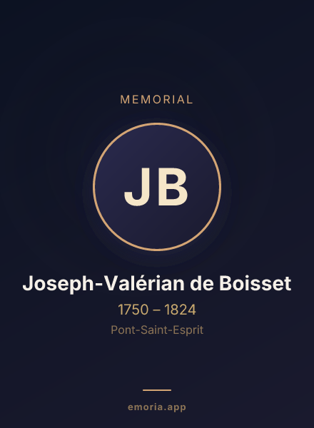 Memorial portrait of Joseph-Valérian de Boisset