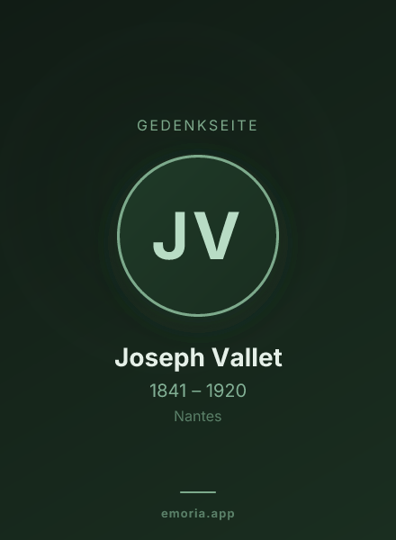 Gedenkportrait von Joseph Vallet