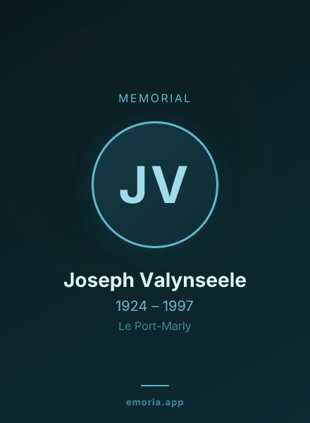 Memorial portrait of Joseph Valynseele