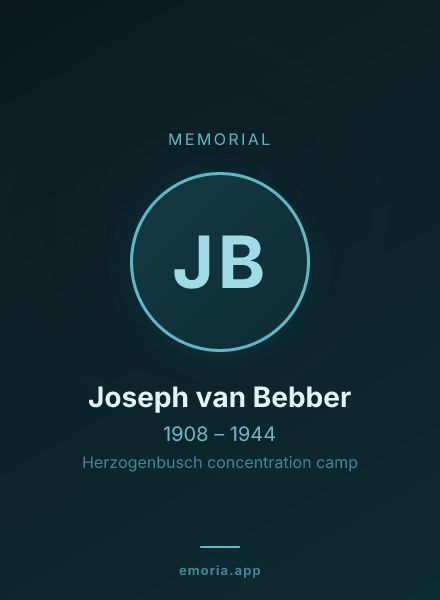 Memorial portrait of Joseph van Bebber