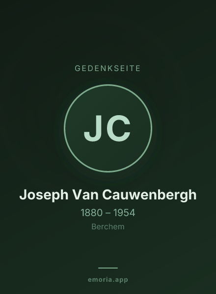 Gedenkportrait von Joseph Van Cauwenbergh