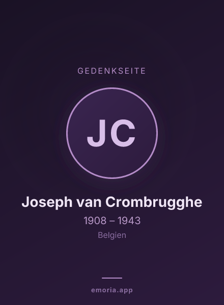 Gedenkportrait von Joseph van Crombrugghe