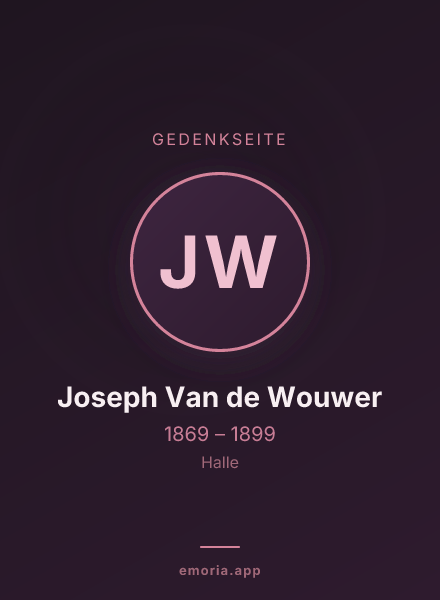 Gedenkportrait von Joseph Van de Wouwer