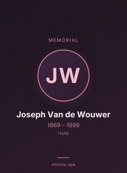 Memorial portrait of Joseph Van de Wouwer