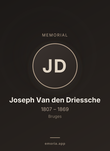 Memorial portrait of Joseph Van den Driessche