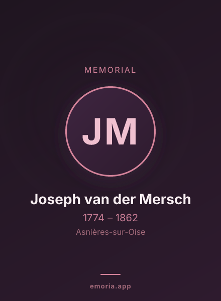 Memorial portrait of Joseph van der Mersch