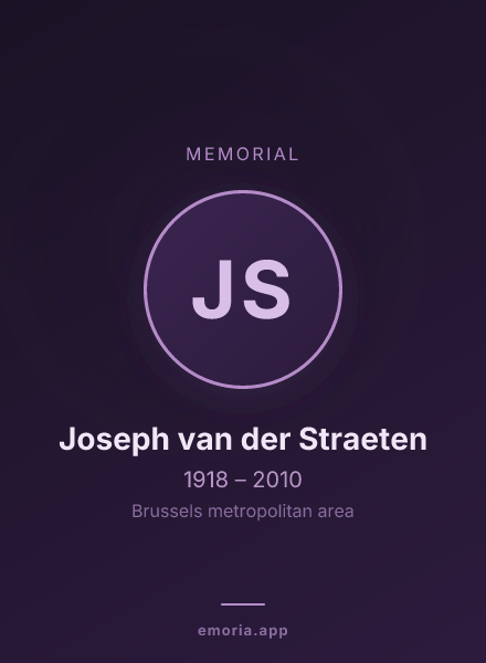 Memorial portrait of Joseph van der Straeten