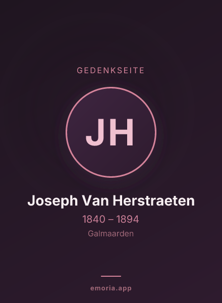 Gedenkportrait von Joseph Van Herstraeten