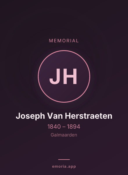 Memorial portrait of Joseph Van Herstraeten