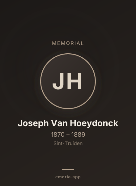 Memorial portrait of Joseph Van Hoeydonck