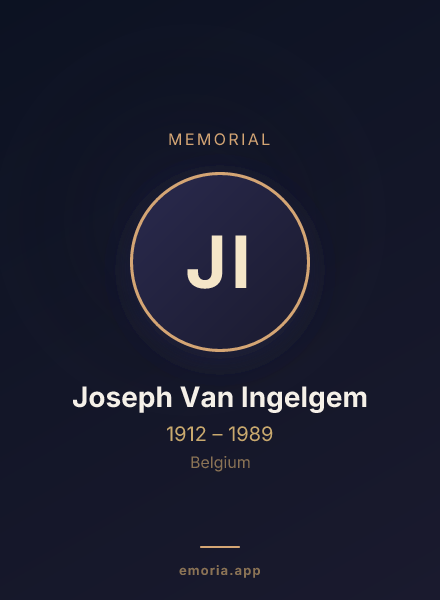 Memorial portrait of Joseph Van Ingelgem