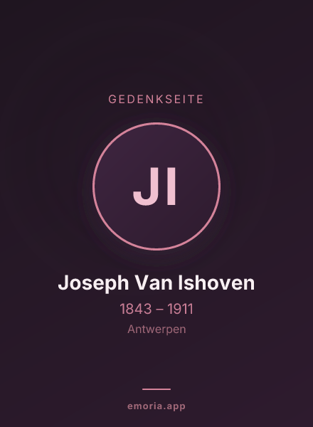 Gedenkportrait von Joseph Van Ishoven