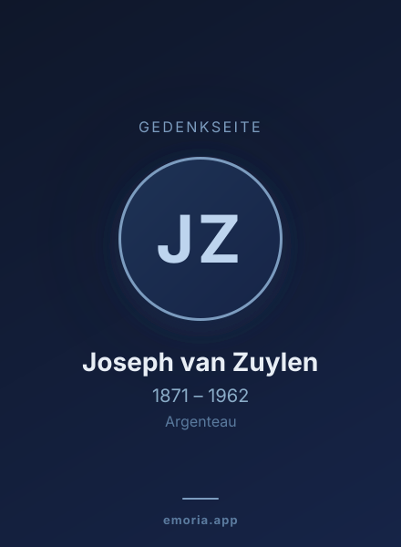 Gedenkportrait von Joseph van Zuylen