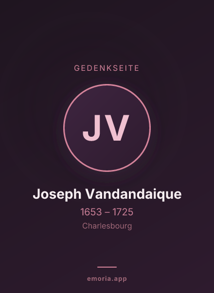 Gedenkportrait von Joseph Vandandaique