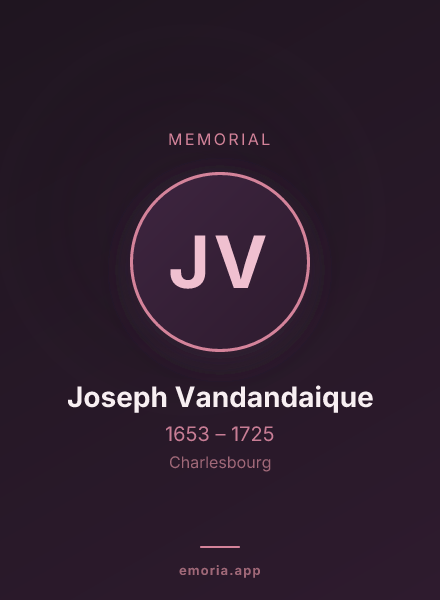 Memorial portrait of Joseph Vandandaique