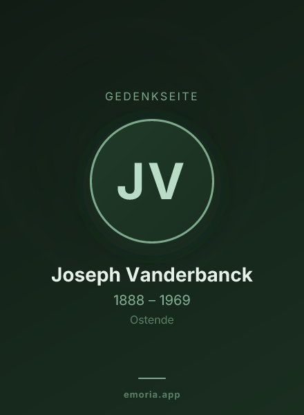 Gedenkportrait von Joseph Vanderbanck