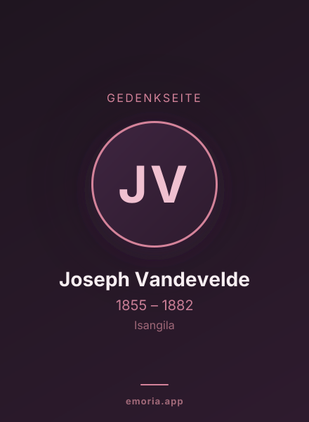 Gedenkportrait von Joseph Vandevelde