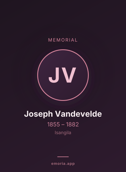 Memorial portrait of Joseph Vandevelde