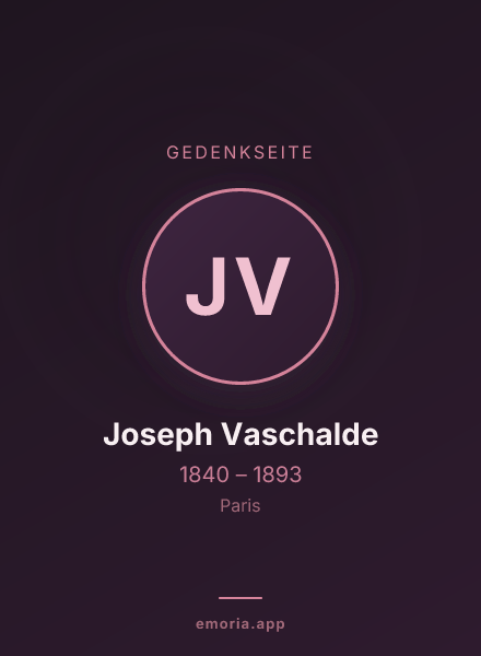 Gedenkportrait von Joseph Vaschalde