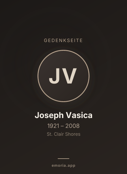 Gedenkportrait von Joseph Vasica