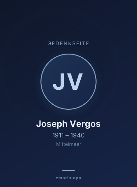 Gedenkportrait von Joseph Vergos