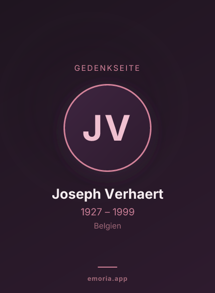 Gedenkportrait von Joseph Verhaert