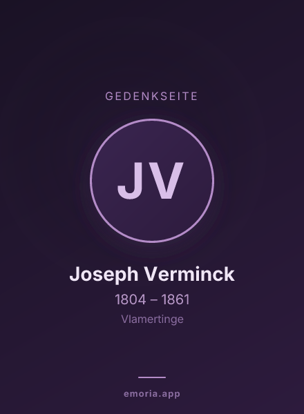 Gedenkportrait von Joseph Verminck