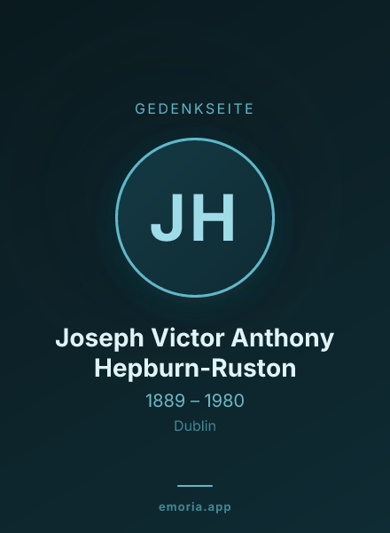 Gedenkportrait von Joseph Victor Anthony Hepburn-Ruston