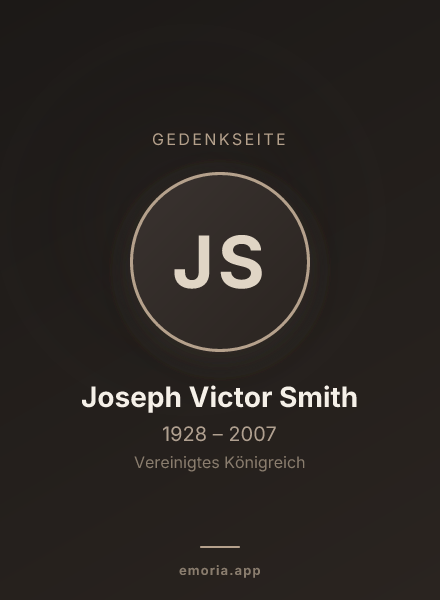 Gedenkportrait von Joseph Victor Smith