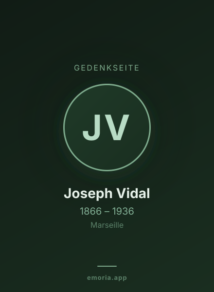 Gedenkportrait von Joseph Vidal