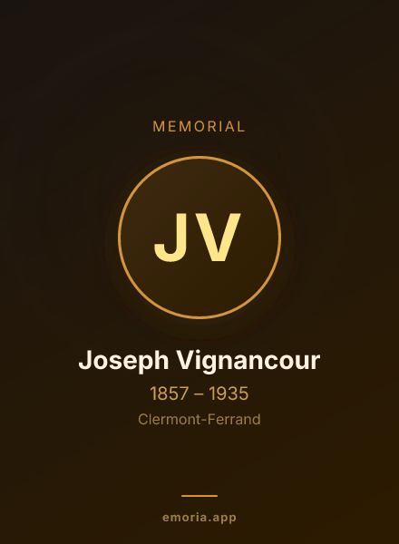Memorial portrait of Joseph Vignancour