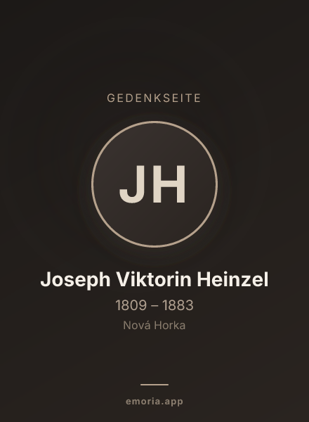 Gedenkportrait von Joseph Viktorin Heinzel