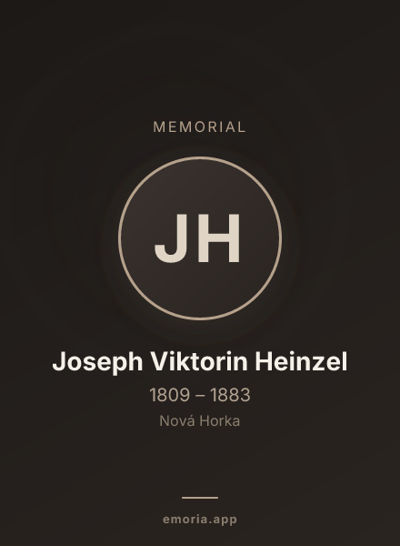 Memorial portrait of Joseph Viktorin Heinzel