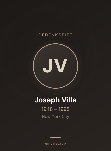 Gedenkportrait von Joseph Villa