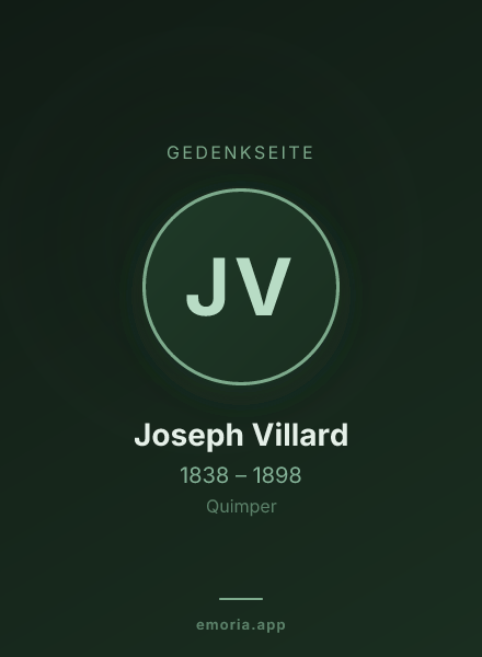 Gedenkportrait von Joseph Villard